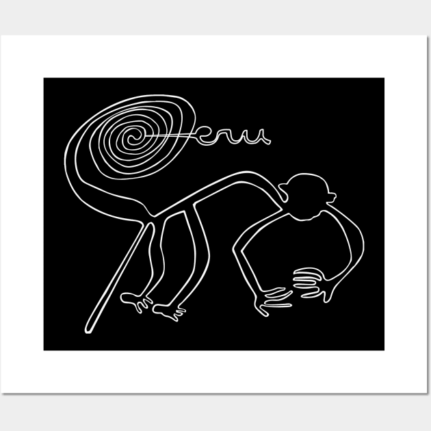 Nazca Lines. Primate monkey. Peruvian culture. Peru Wall Art by Ideas Design